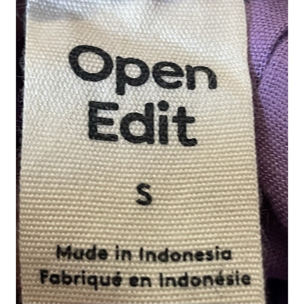 Open Edit Linen Blend Chino Shorts Sz S Lavender High Rise 6" Inseam Classic - Picture 6 of 8